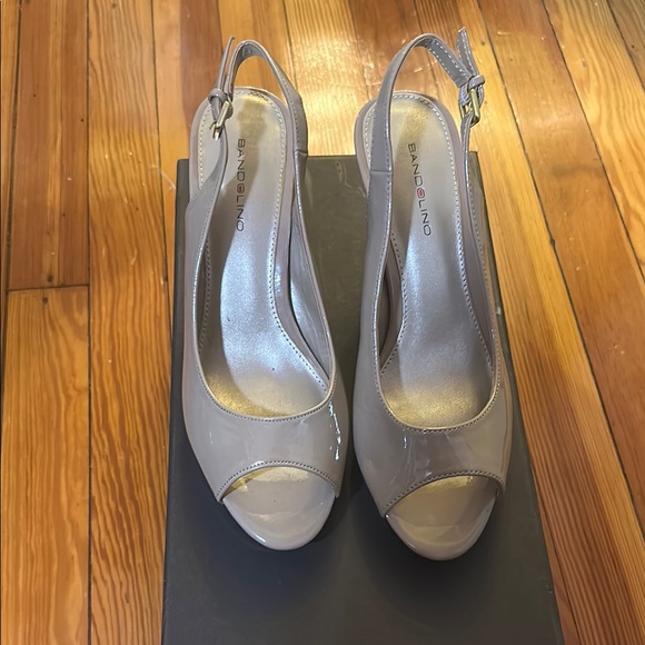Bandolino Shoes - Bandolino Tan Slingback Heels Peep Toe